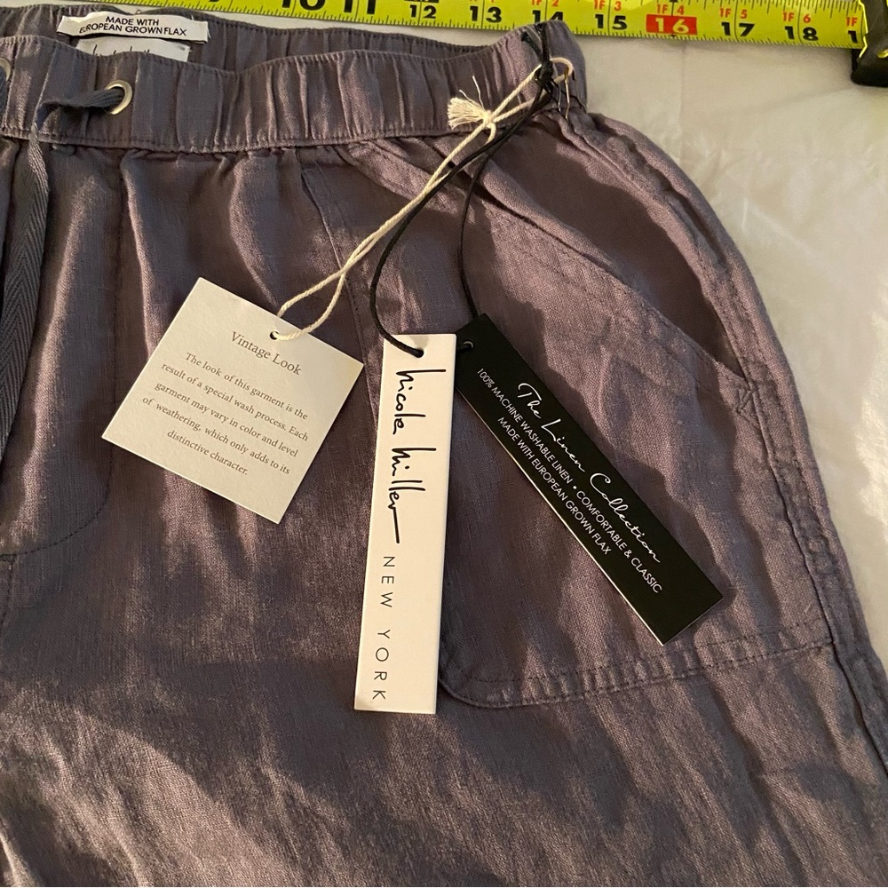 Linen Joggers with Cargo Pockets - Picture 5 of 9